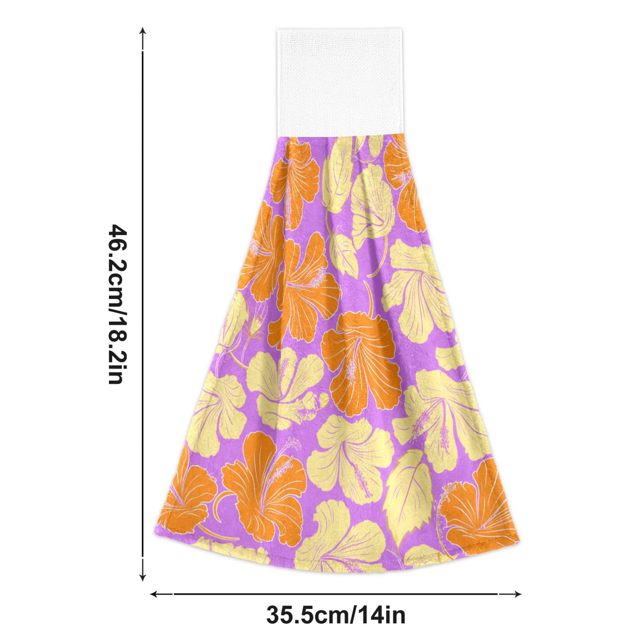 Amazon.com: TSENQUE Hibiscus Orange Beige Floral Purple Fall