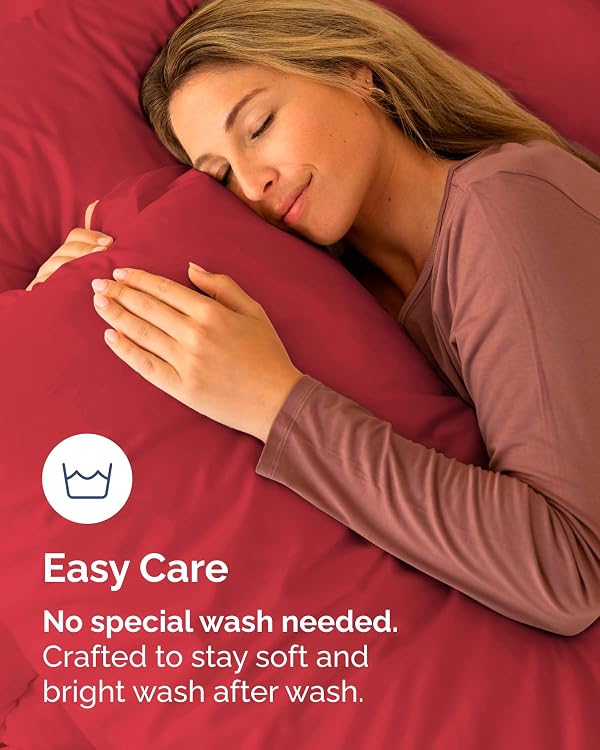 Standard Pillow Cases - 6 Pack Soft Pillowcase Covers - 20" x 26" (Red) by CGK Unlimited - Used condition - Image 6