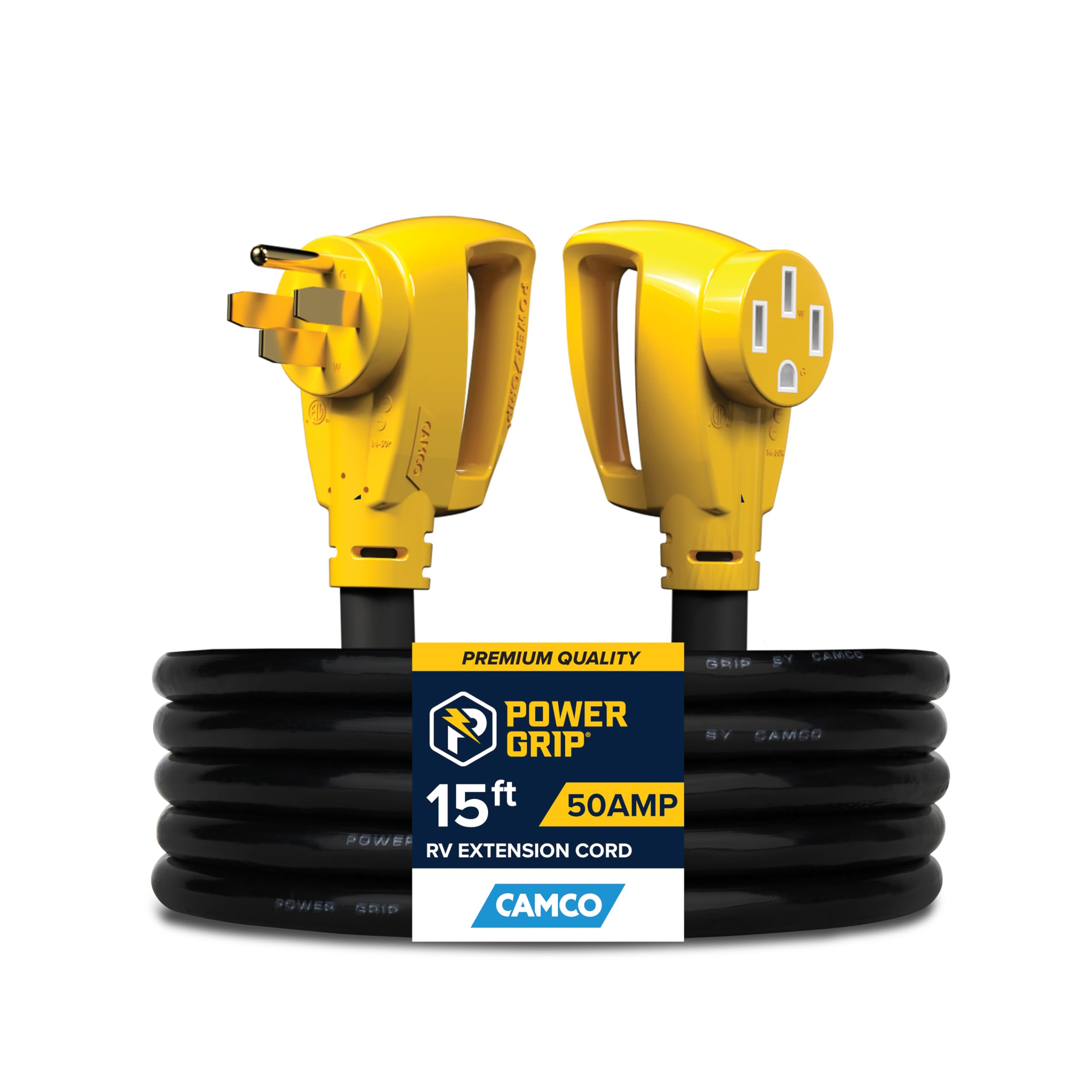 ケープ Amazon.com: Camco Power Grip 15-Ft 50-Amp Camper/RV Extension Cord