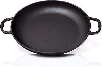 BBQ Nerd Paellapfanne aus Gusseisen Ø 36 cm (6 Personen) - Antihaftpfanne mit Flachboden für traditionelle spanische Paella - Gusspfanne für Grill Feuerstelle Herd einschl. Induktion
