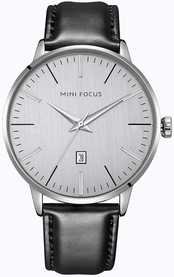 Amazon Mini Focus うで時計 メンズ 皮 シンプル オシャレ クォーツ アナログ 防水 ビジネスカジュアル ミニ フォーカス 男性ウォッチ ファッション 大学生 日付就活 ブラウン 茶色 メンズ腕時計 腕時計 通販