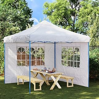 Patio Structure Party Tent Sidewall 2 pcs with Window PE White