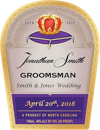 Personalized Wedding Label to fit Crown Royal Bottles