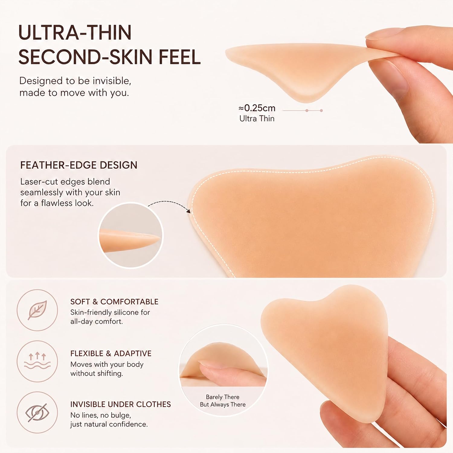 Camel Toe Cover for Women, 8 Pack Invisible Underwear Accessories for Leggings & Yoga Pants, Ultra Thin Covers for Athleisure & Everyday Wear image 4