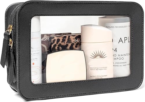 Miniatura 2 de Bolsa de maquillaje transparente, bolsa de aseo aprobada por la TSA, bolsa de maquillaje de viaje, bolsa de viaje transparente para cosméticos,