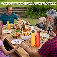 Vista 7 de Tanlade Paquete de 50 botellas de plástico para jugos de 12 onzas, botellas transparentes para bebidas con tapas a prueba de manipulaciones