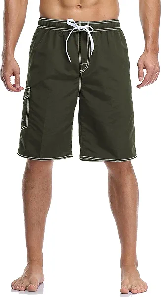 Vocanbomor Men's Quick Dry Swim Trunks Board Shorts Swimwear Bathing Suits