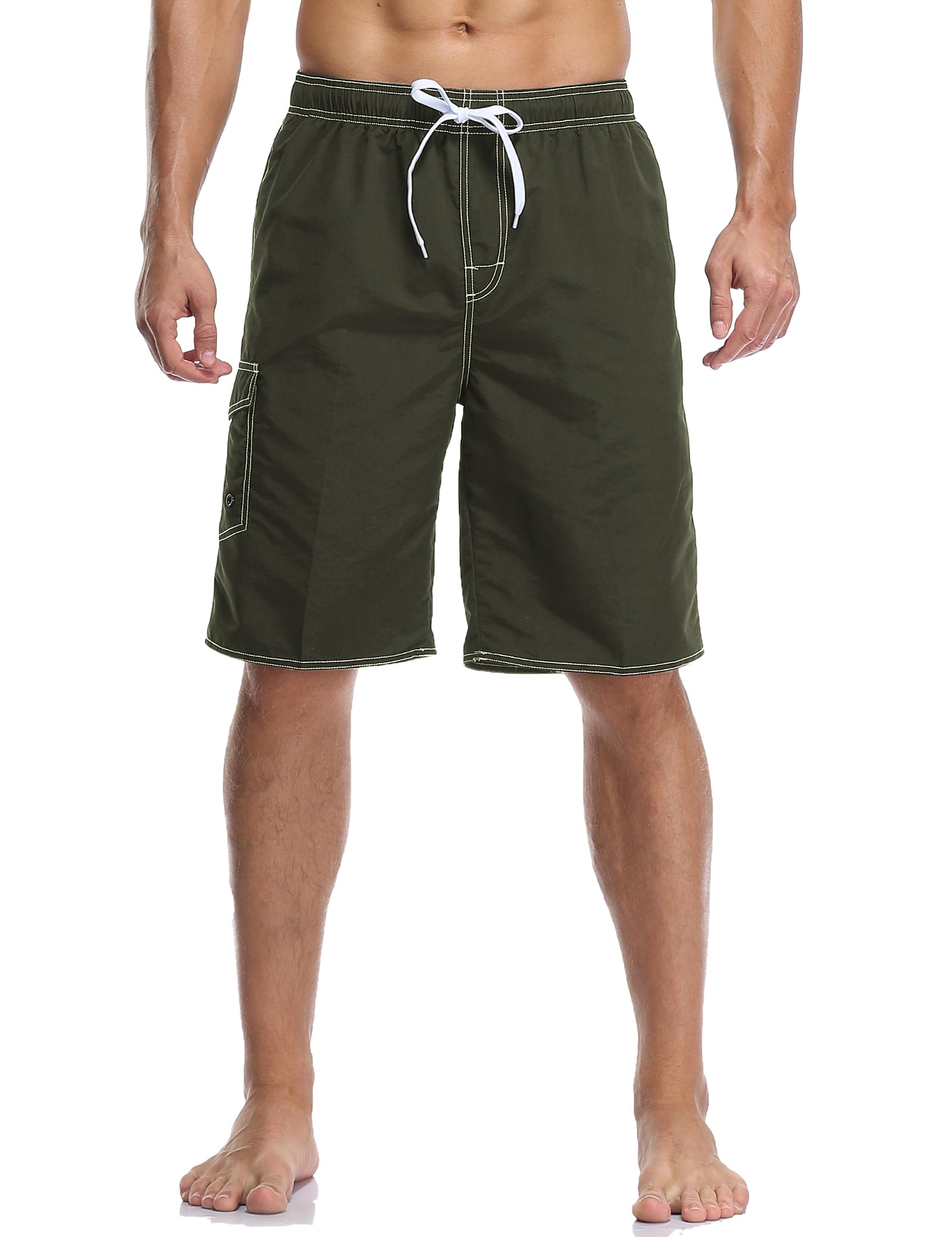 Vocanbomor Men's Quick Dry Swim Trunks Board Shorts Swimwear Bathing Suits