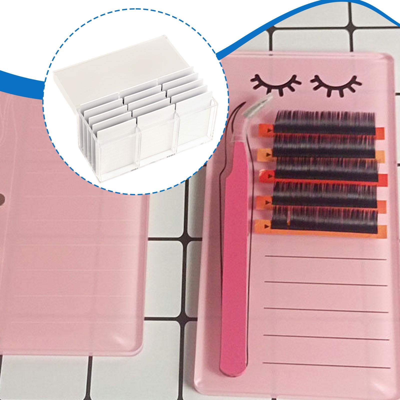 Boîte de Rangement pour Cils Support pour Outils de Greffe Porte-palette pour Cils Organisateur de Beauté Contenant à 15 Niveaux Robuste Adapté pour, Clair