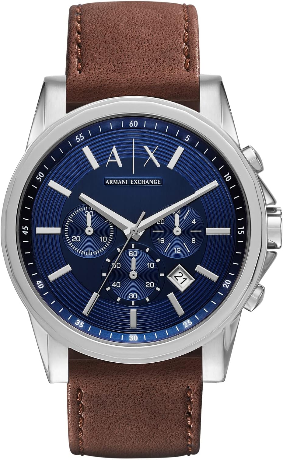 Armani Exchange Orologio Cronografo Al Quarzo da Uomo, Cassa in Acciaio ...