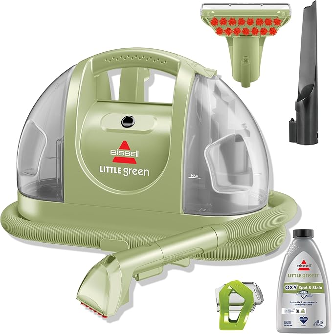 BISSELL Little Green Multi-Purpose Portable Carpet and Upholstery Cleaner, Car and Auto Detailer, with Exclusive Specialty Tools, Green, 1400B