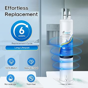 EXCELPURE EDR3RXD1 Compatible with Everydrop Filter 3, 4396841, 4396710, Kenmore 46-9083, 46-9030, 9030, 9083, KAD3RXD1, WHR3RXD1 Refrigerator Water Filter, 1PACK