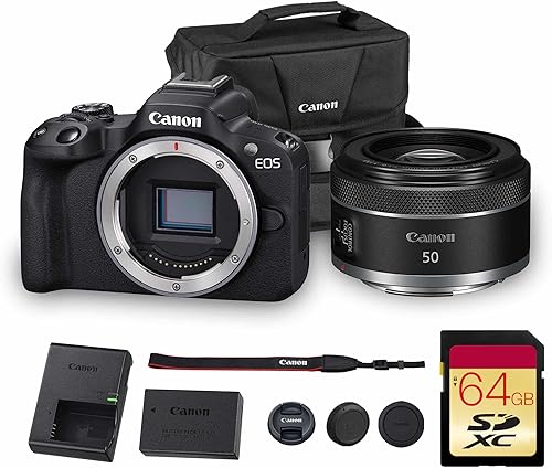 Miniatura 13 de Canon Kit de cámara sin espejo EOS R50 - Cámara APS-C RF con lente de 0.709-1.772 in, video 4K, AF II de doble píxel y pantalla táctil de ángulo