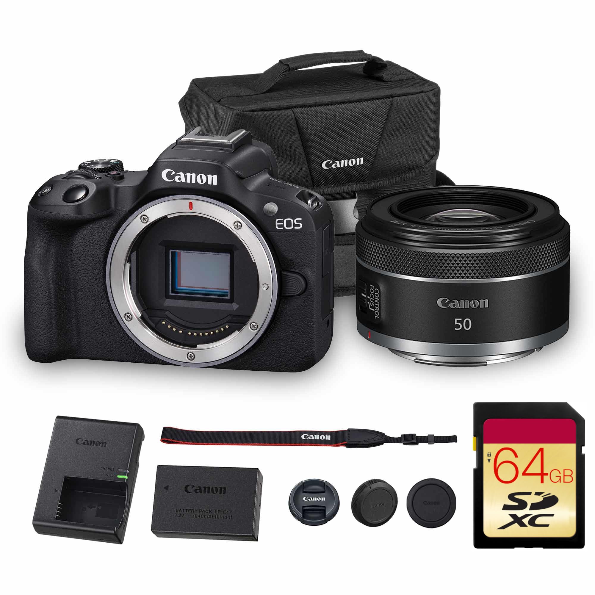 Canon EOS R50 Mirrorless Camera | 24.2MP APS-C, 4K 30p Video, Dual Pixel AF II, 15fps Burst, Vari-Angle Screen, Compact Beginner Vlogging Camera +