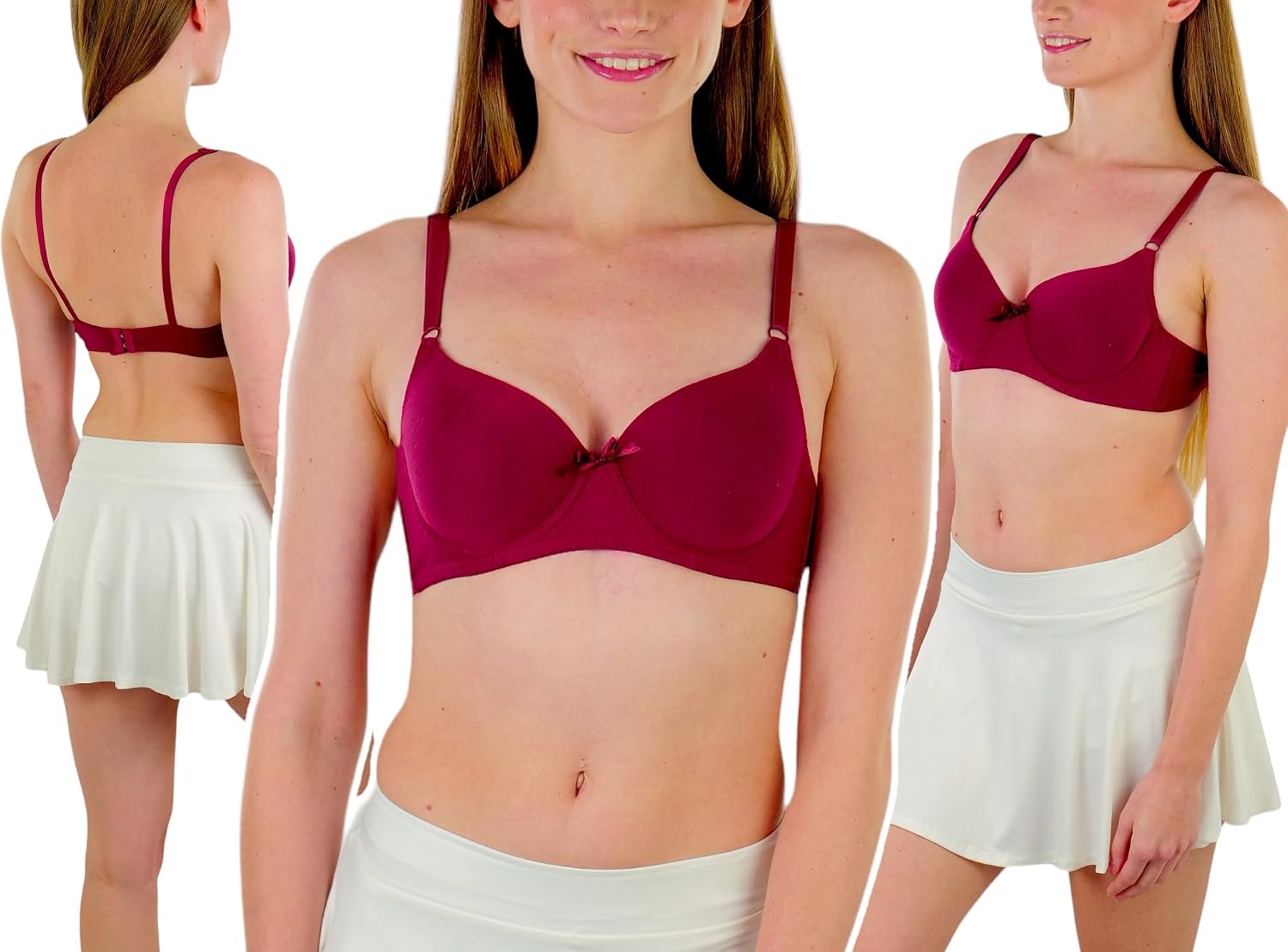 ToBeInStyle Women’s Pack of 6 Classic Style Underwire Supportive Padded Bras