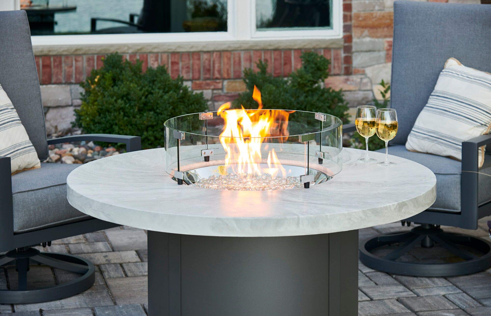 Mesas Con Fogatas A Gas Fire Pit OutVue Mesa De Fogata De Propano De