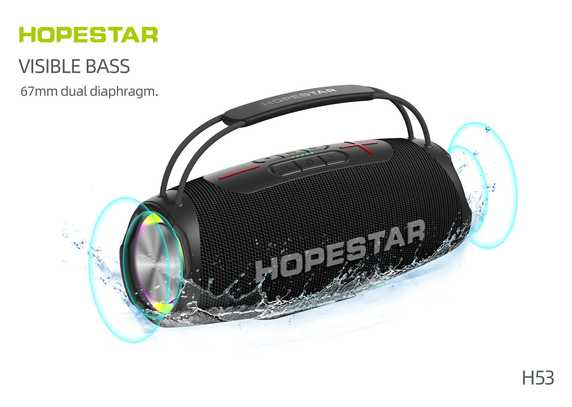 HOPESTAR  Bluetoothスピーカー HOPESTAR H53 High Power 35W Portable Bluetooth Speaker Builtin