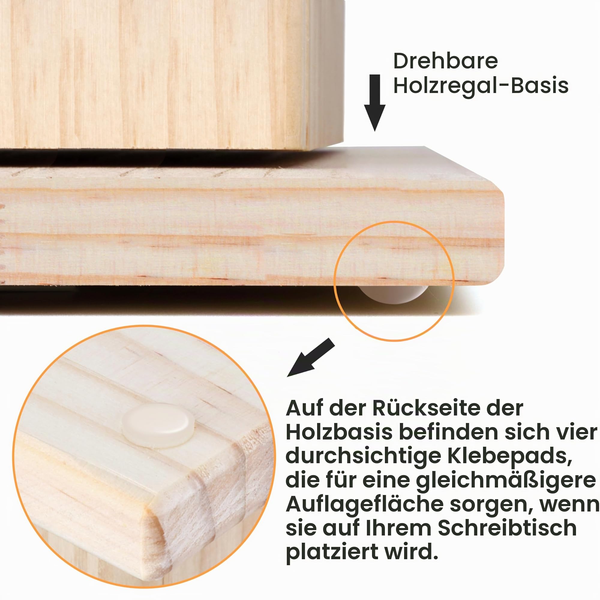 New brothread 93 Spulen (DIY) 360° Voll Rotierende Holz Fadenhalter/Garnhalter/Fadenspulen Organizer mit inneren Aufbewahrungsfächern zum Nähen, Quilten, Sticken, Haare Flechten und Schmuck