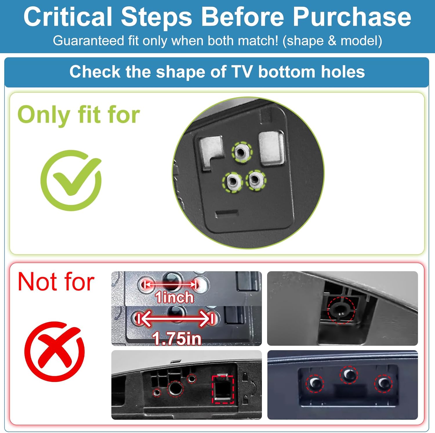TV Stand for LG TV Legs, Only for LG 75" 82" 86" TV Models We Listed, for 75UM6970PUB 75UK6500 75UK6570 75UM7570 75UN6955 75UN7370 82UM7570 82UM8070 82UN8570 86UK6500 86UK6570 86UM8070 with Screws