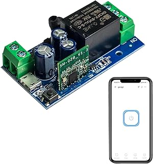 QIACHIP Ewelink Smart Wlan Schalter,1 Kanal Potentialfreier Relaismodul 5V 12V 48V Momentary/Self Locking Ein-/Aus für die Zugangskontrolle,garagentoröffner,compatible with Alexa Google Home
