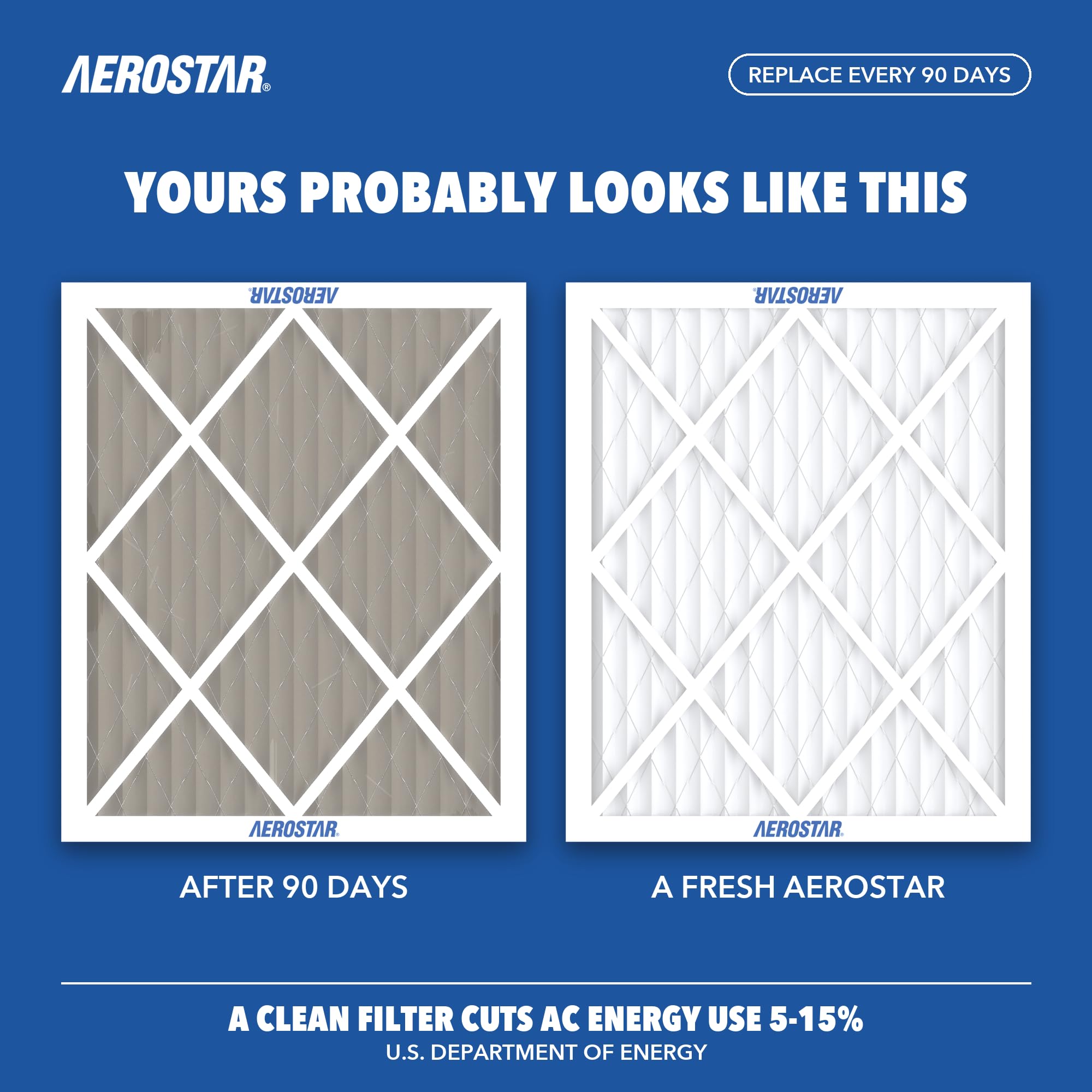 Aerostar - Filtro de aire de 1 pulgada AC y Furnace