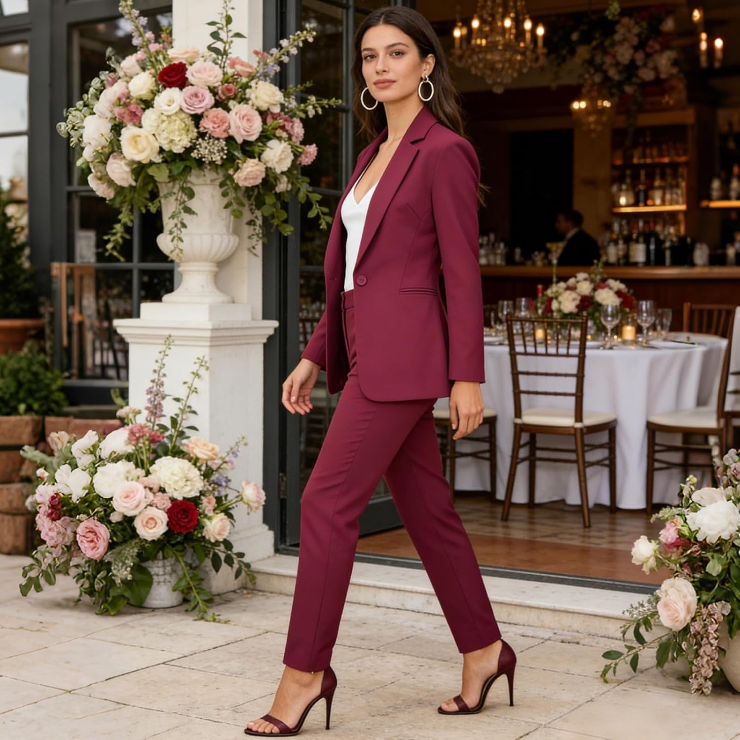 Women's Business Casual Blazer Long Sleeve Work Office Suit Jacket