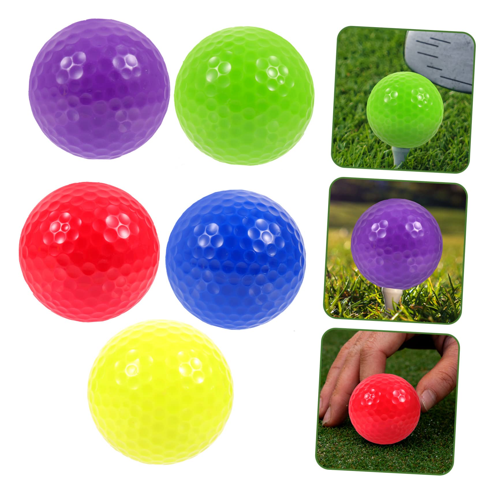 GALPADA 5pcs Compact Practicing Durable Wear Resistant Training Balls for Backyard Putting for Adults Includes