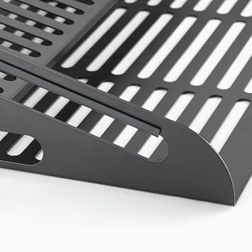 On-Stage SR5 Synth Rack (Desktop Keyboard Stand, Pedalboard, and Mini Rack, Three Tiers, Holds Mini Synths, Stompbox Effects, Drum Machines, Small Mixers, 2U of Rack Gear, Steel, Black, with Bag) | 3-Tier Steel Synth Rack Holds Mini Synths, Pedals, Drum Machines, Mounts 2u Shallow Rack