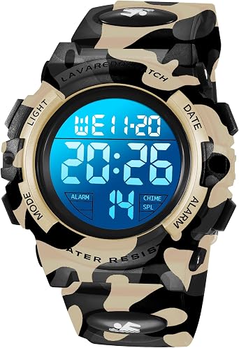 Orologio per bambini da 6 a 15 anni, orologio digitale multifunzione per  sport outdoor, cronografo LED, impermeabilità fino a 50 m, con sveglia,  calendario, con cinturino in silicone : Amazon.it: Orologi