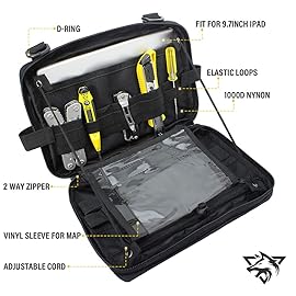 WYNEX Tactical Admin Molle Pouch, Medical EDC EMT Utility Bag Shell Design Attachment Pouches 1000D Nylon Hiking Belt Bags