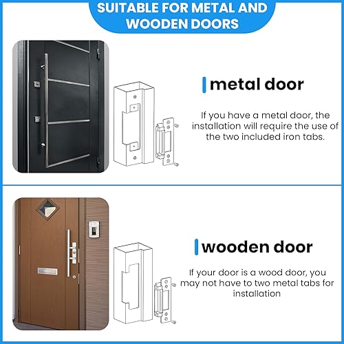 Miniatura 2 de Cerradura Eléctrica de Pestillo de Puerta de Servicio Pesado Estándar ANSI Mejorada 2025 para Sistema de Control de Acceso de Puerta, Cerraduras