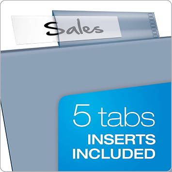 Cardinal Expanding Plastic Binder Dividers, Flexible Front Pockets Expand 1/4, 5-Tab, Insertable Multicolor Tabs, Letter Size, 1 Set (84012CB)