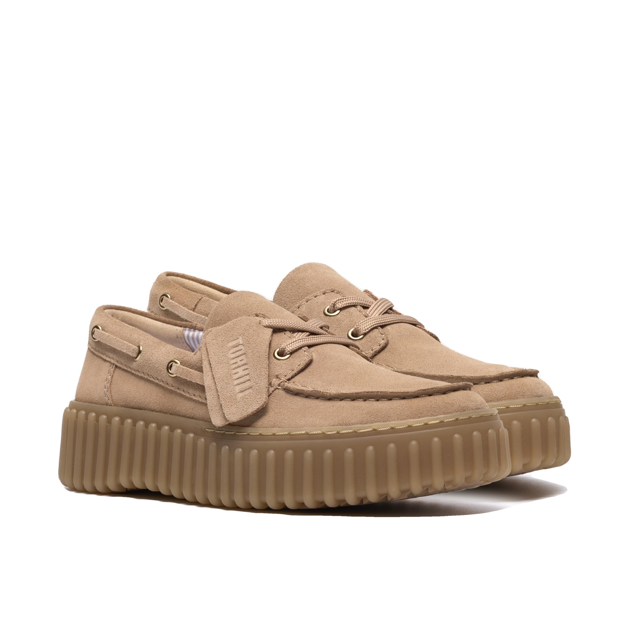 Clarks Torhill Boat Beige Suede 36