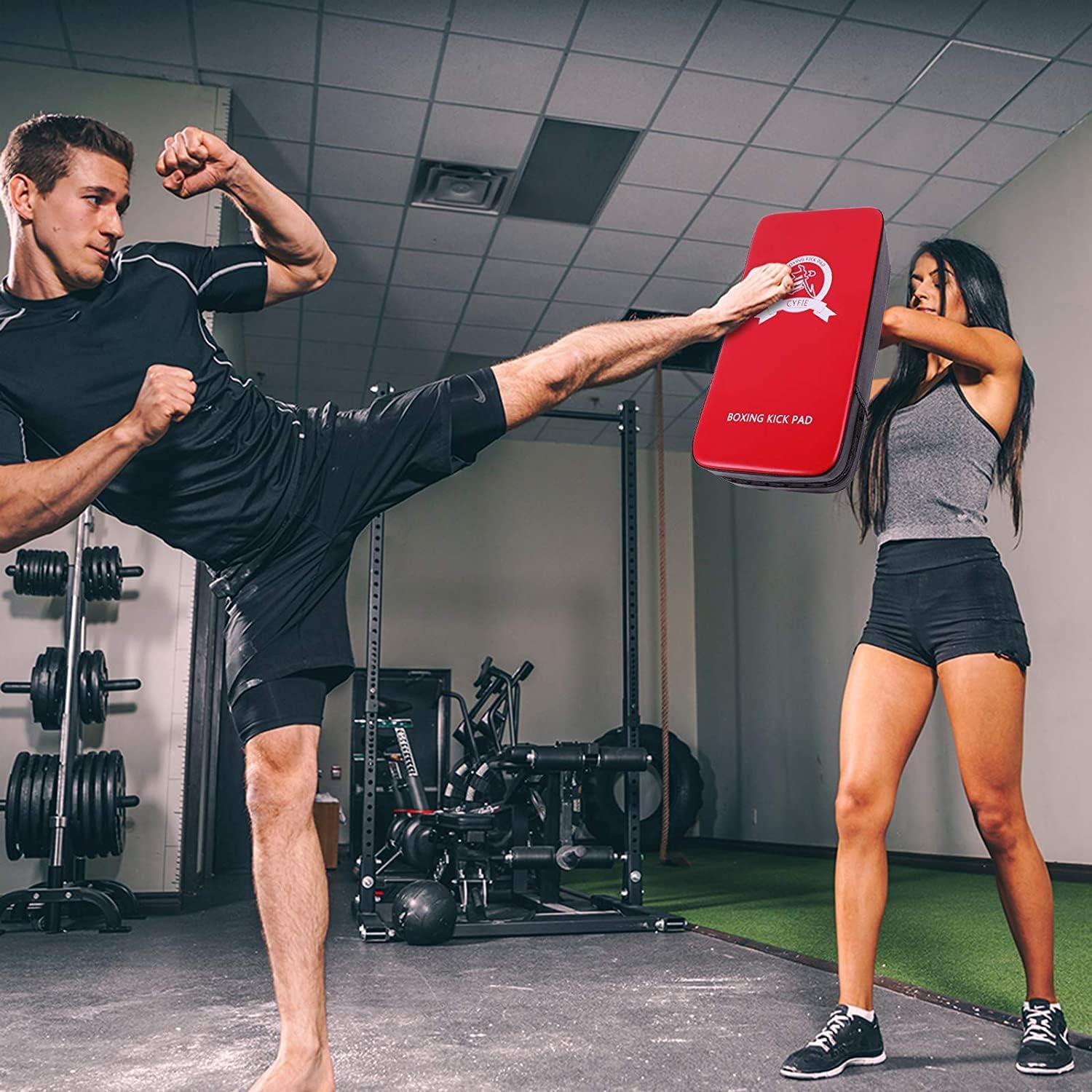 SEISSO Boxing Kick Pads Punching Mitts Curved,Kids Boxing Gloves,Leather Material Art Karate Pad Thai Hand Pad Focus Target Kickboxing Hand Target for Kicking Shield Training,Sparring,Dojo(5Pcs Set)