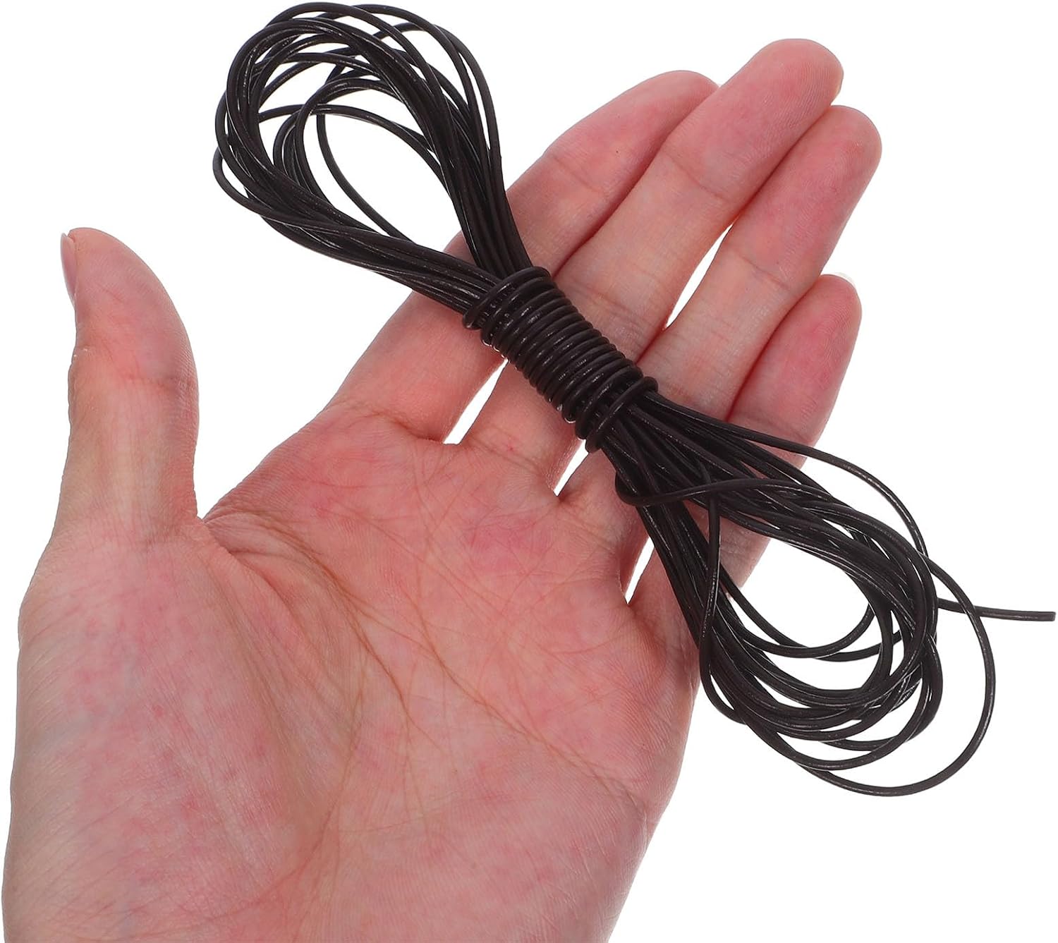 DOITOOL Leather String: Smooth Beading Cowhide Leather Cord 1.5 Mm x 5 Yards - Deep Coffee Jewelry Rope for DIY Bracelets Necklaces Crafting Jewelry Pendant Making