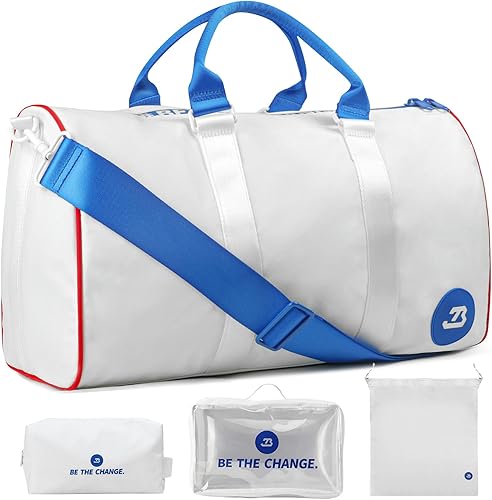 Miniatura 9 de MOVEMINGLE Bolsas de lona deportivas, Tiffney Azul Negro, Bolsas de viaje deportivas