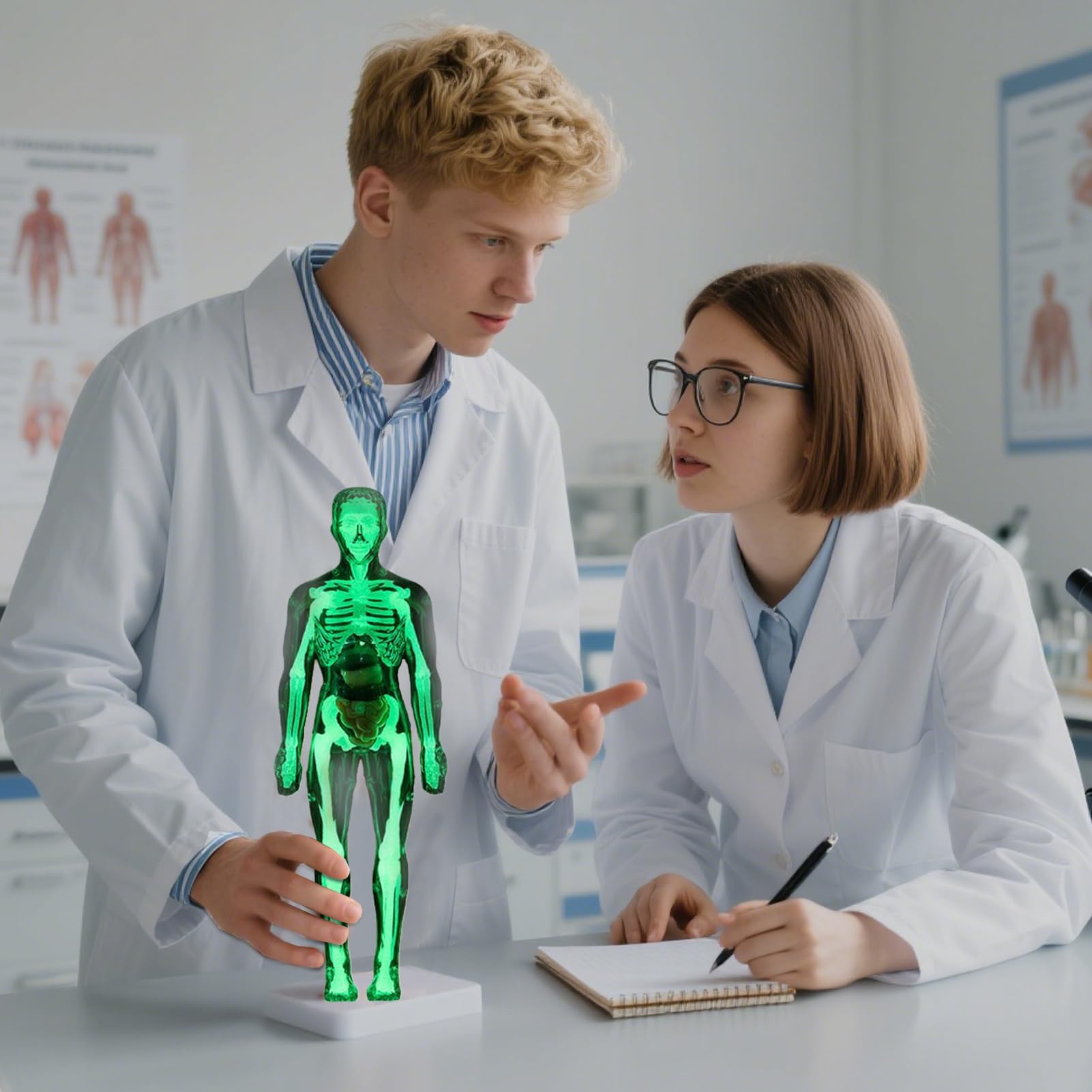 Zabawki anatomiczne dla - Naukowy model ludzkiego ciała, interaktywna figurka szkieletu do nauki w domu