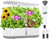 Large Hydroponics Growing System 14 Pods, Indoor Herb Garden with LED Grow Light, 5L Water Tank, Hydroponic Grow Kit with 3 Auto-Timers, Rotatable Light Panel and Child Lock for Home School Gardening