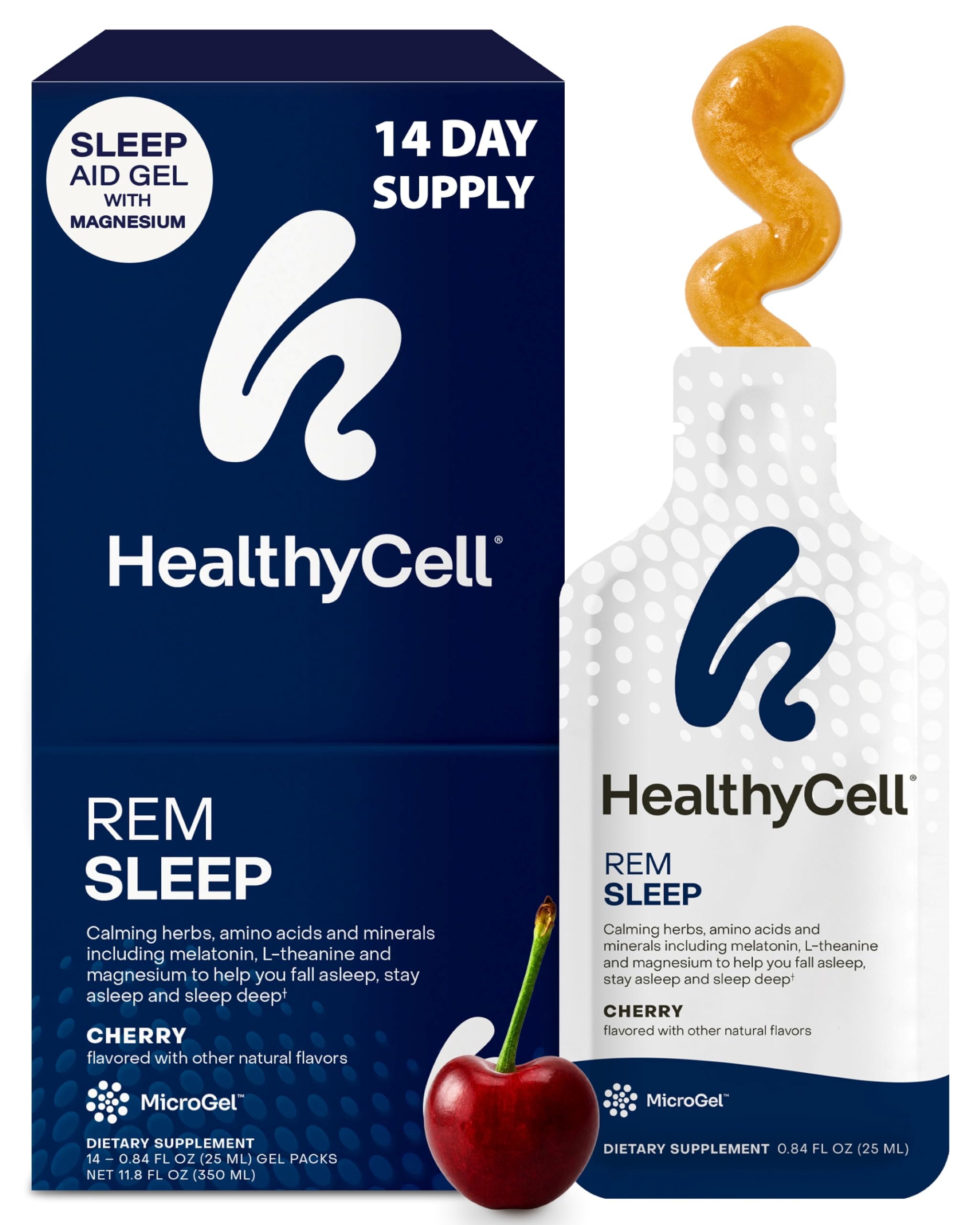 HealthyCell REM Sleep- Melatonin, Magnesium, L-Theanine | 30 Liquid Gels — Amazon image 8