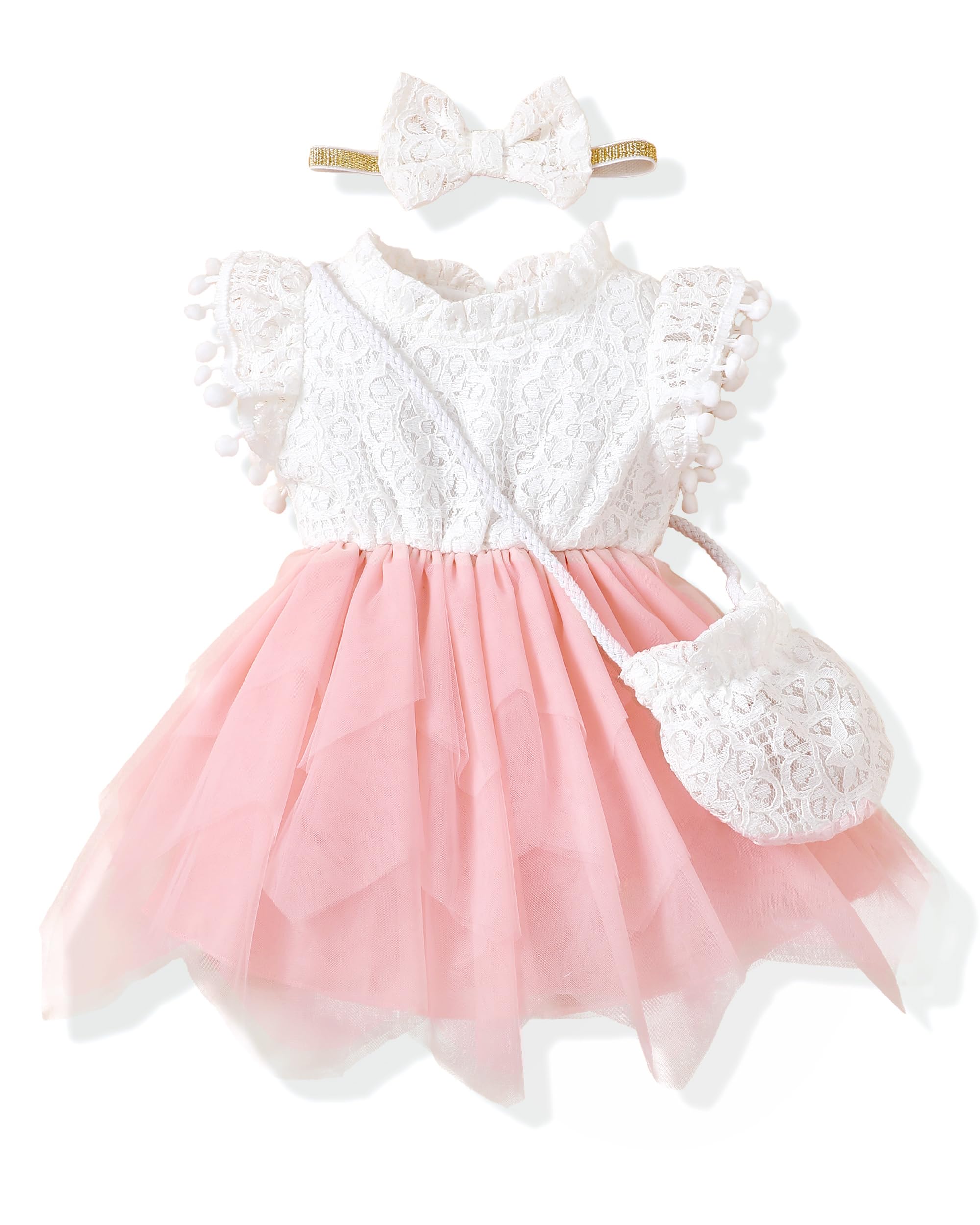 Baby Girl Flower Dress Summer Toddler Dresses Princess Birthday Wedding Party Tulle Dress for Girls 3M to 3T