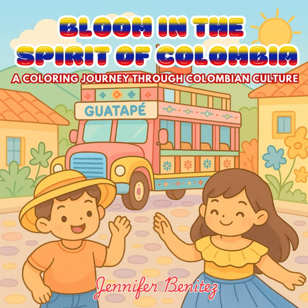 Bloom in the Spirit of Colombia: A Coloring Journey Through Colombian Culture