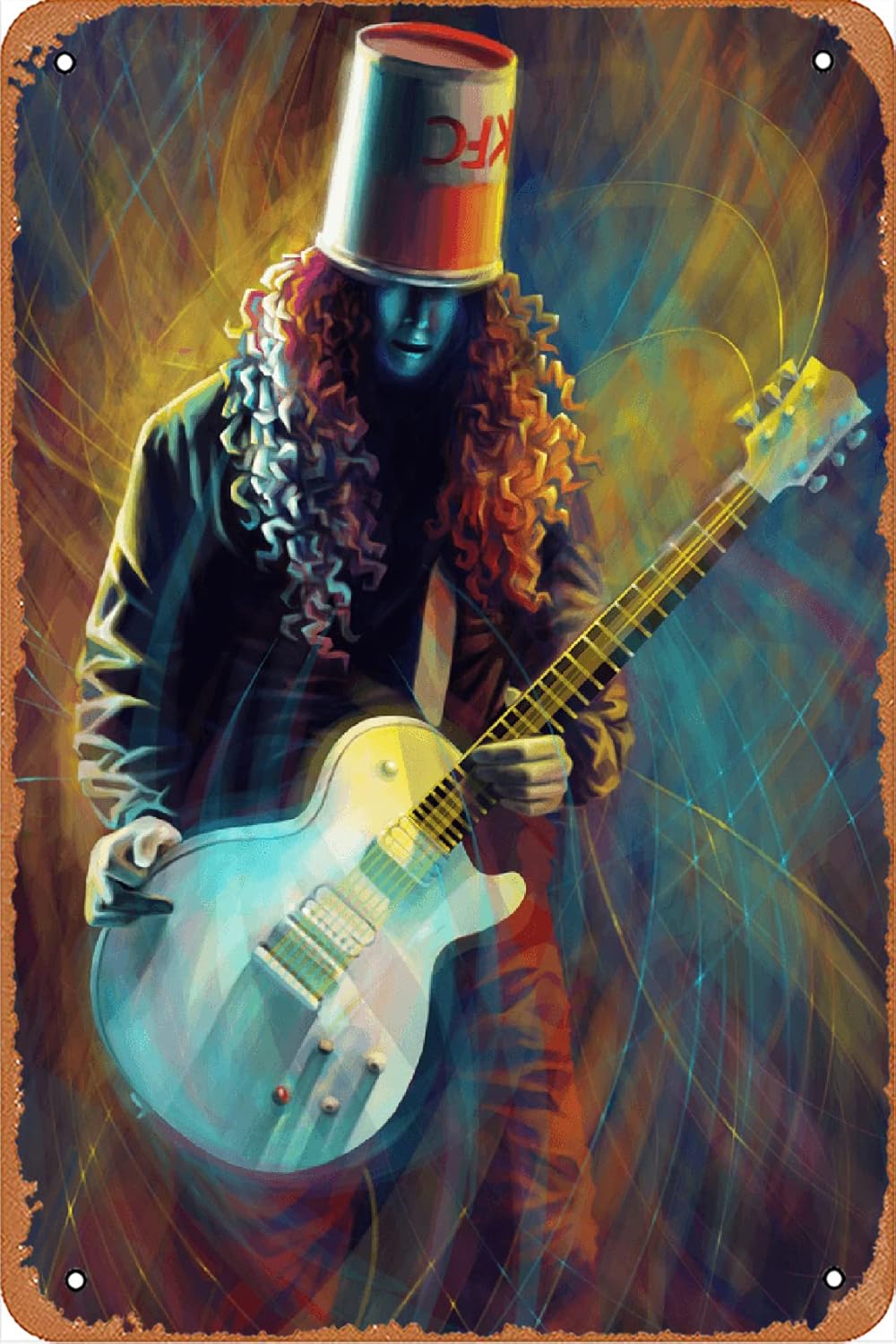 Buckethead Poster Band Poster (8) Metal Sign Vintage Kitchen Signs Wall Decor Funny