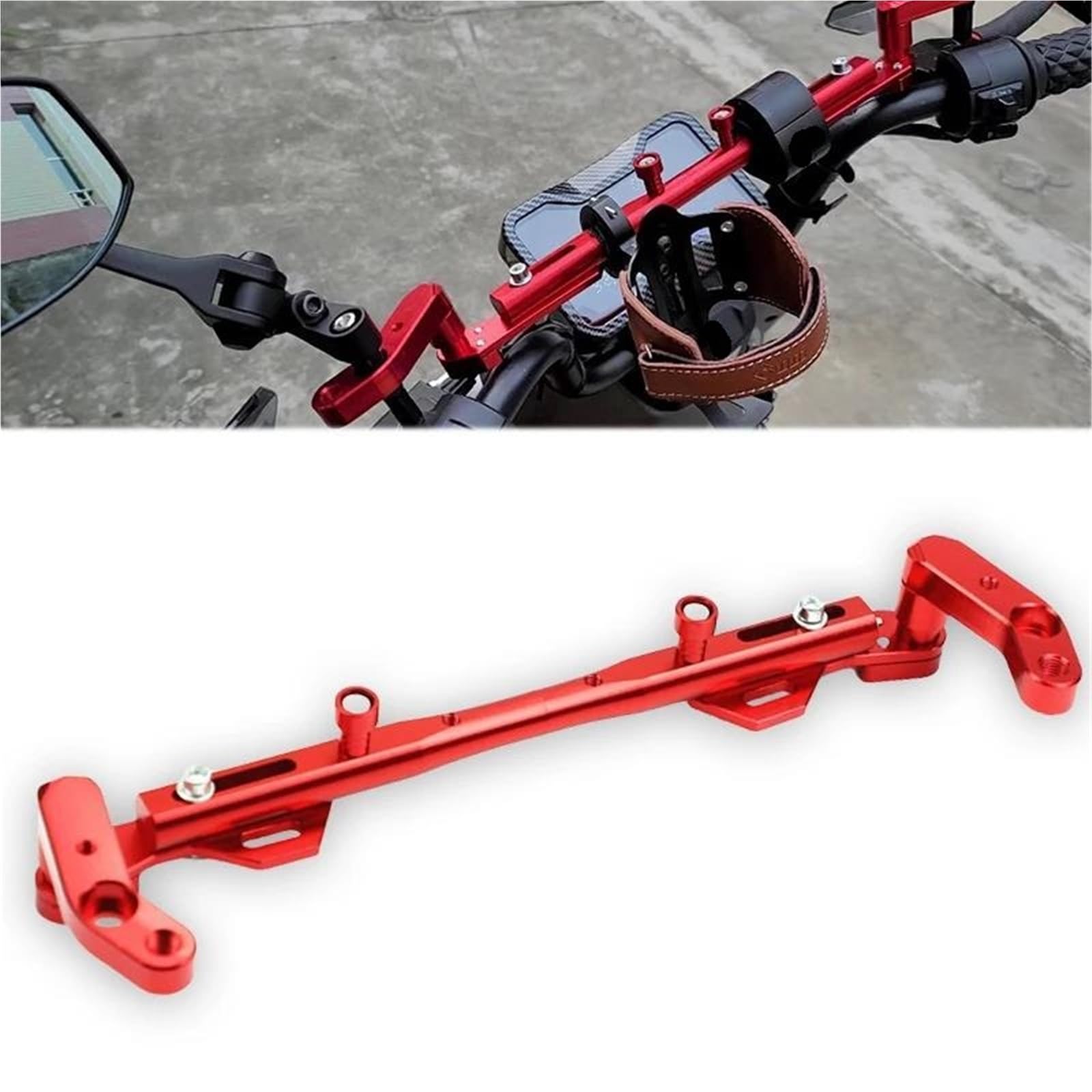 Barra trasversale manubrio per moto Moto Leva Di Equilibrio Manubrio Supporto Del Telefono Di Navigazione Multifunzione Cross Bar Staffa Per SUZUKI Per UU125 UY125 USR125 Traversino Manubrio Moto(3)