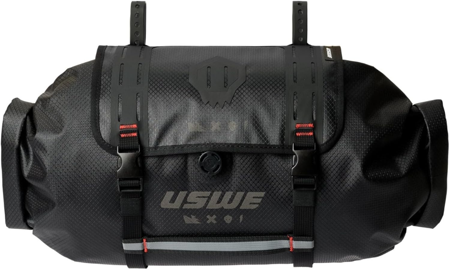 USWE Bike Handlebar Bag, Waterproof Bicycle Front Bag Frame Storage Roll Bag, Bikepacking Bags for Racing, MTB, E-MTB, Gravel Bike Accessories, Pouch Pack with 2 Rubber-like Straps, for Men and Women