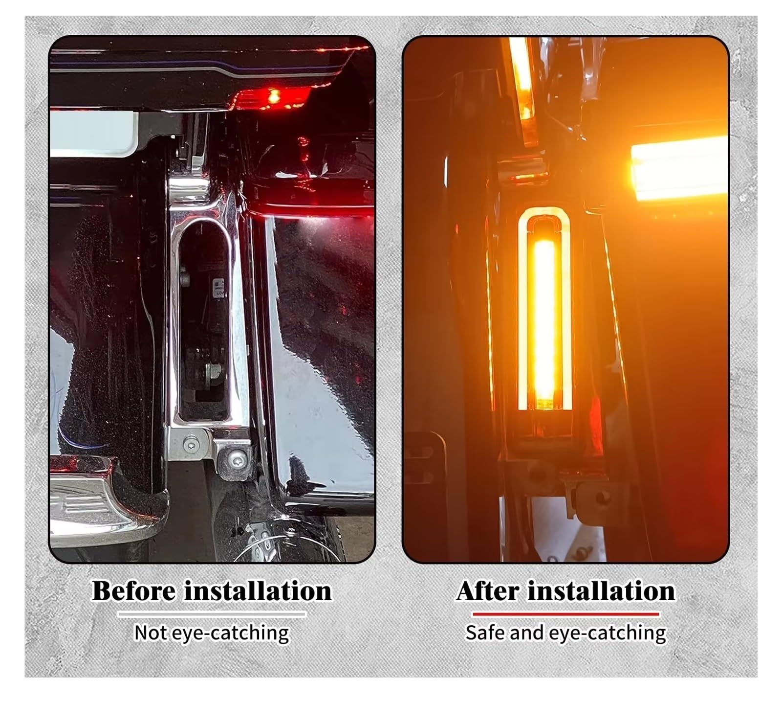 Moto Luces Traseras Para Touring Para Carretera Para King Para FLHR 14-UP Soporte Luces De Relleno Traseras Para Guardabarros LED Intermitente Freno luz trasera de motocicleta