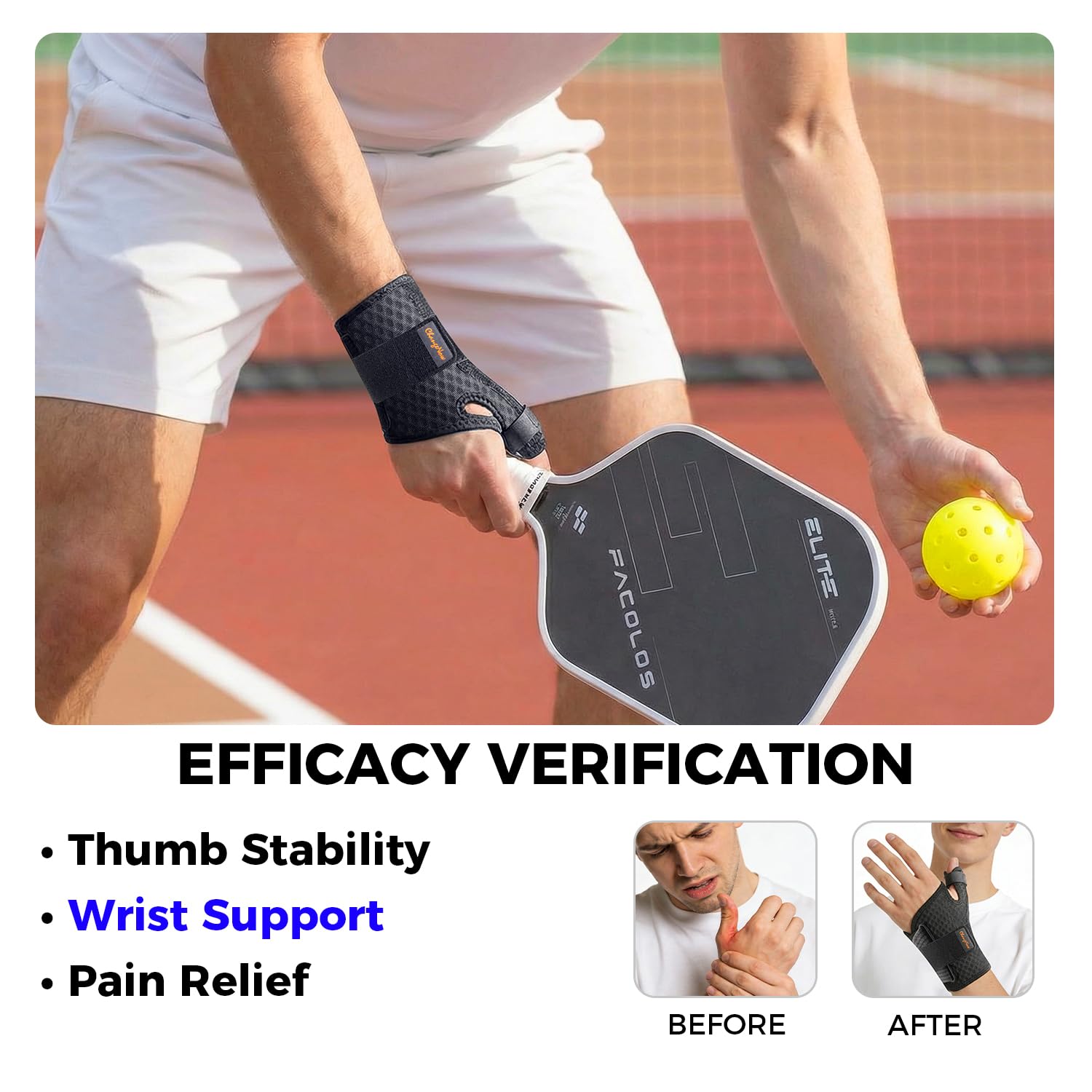 Medical-Grade Thumb Brace for Right & Left Hand,[Upgraded Breathable & Support] Thumb Spica Splint for Pain Relief, Adjustable Thumb Stabilizer for Arthritis, De Quervain's Tenosynovitis, Sprains, Trigger Finger, M