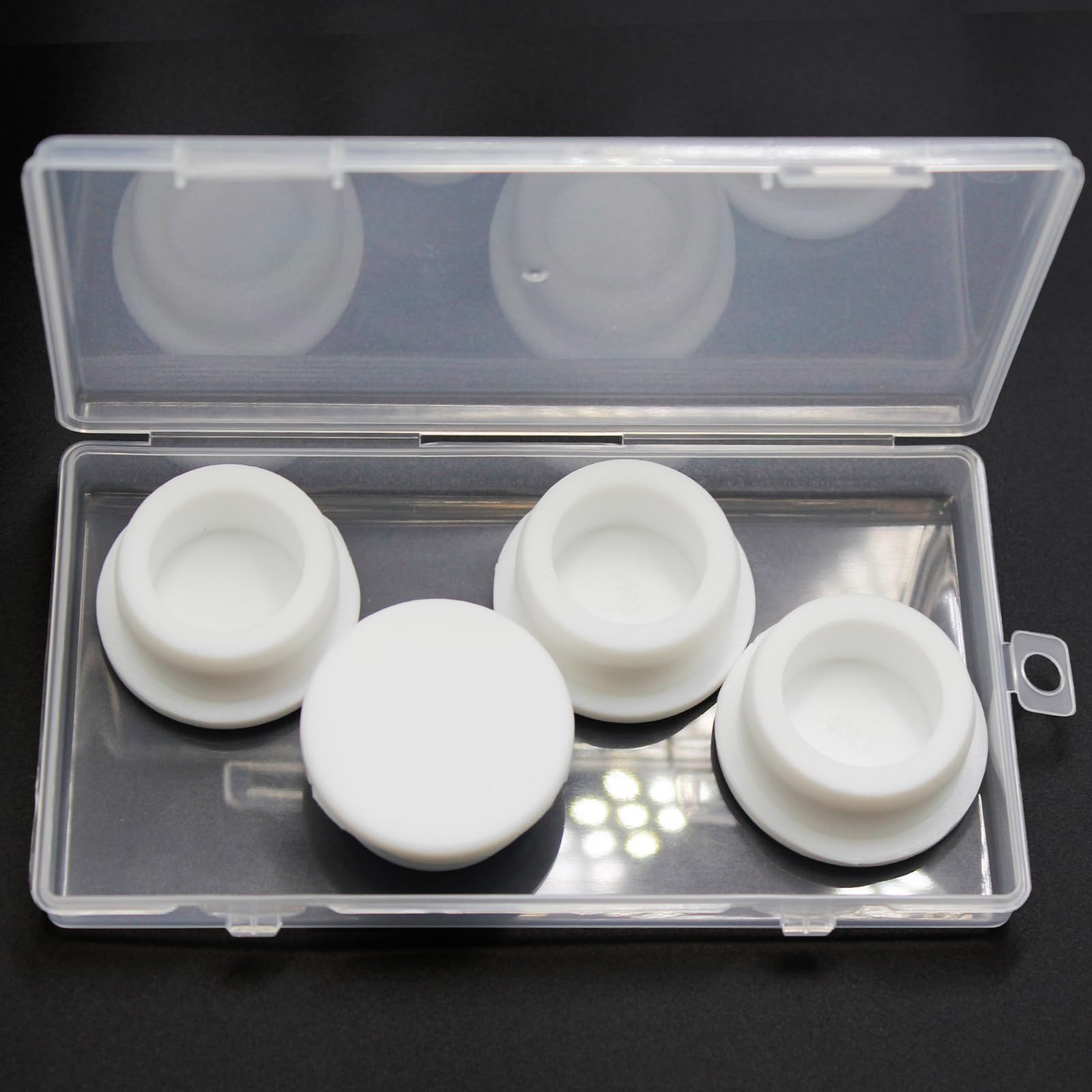 BOPOREAE 4 Pcs 34.8 mm/1.38 in Silicone Rubber Plug for 33.8 mm Round Holes, Waterproof T Type Rubber Stoppers, Soft Flexible Seal Tube Pipe End Caps