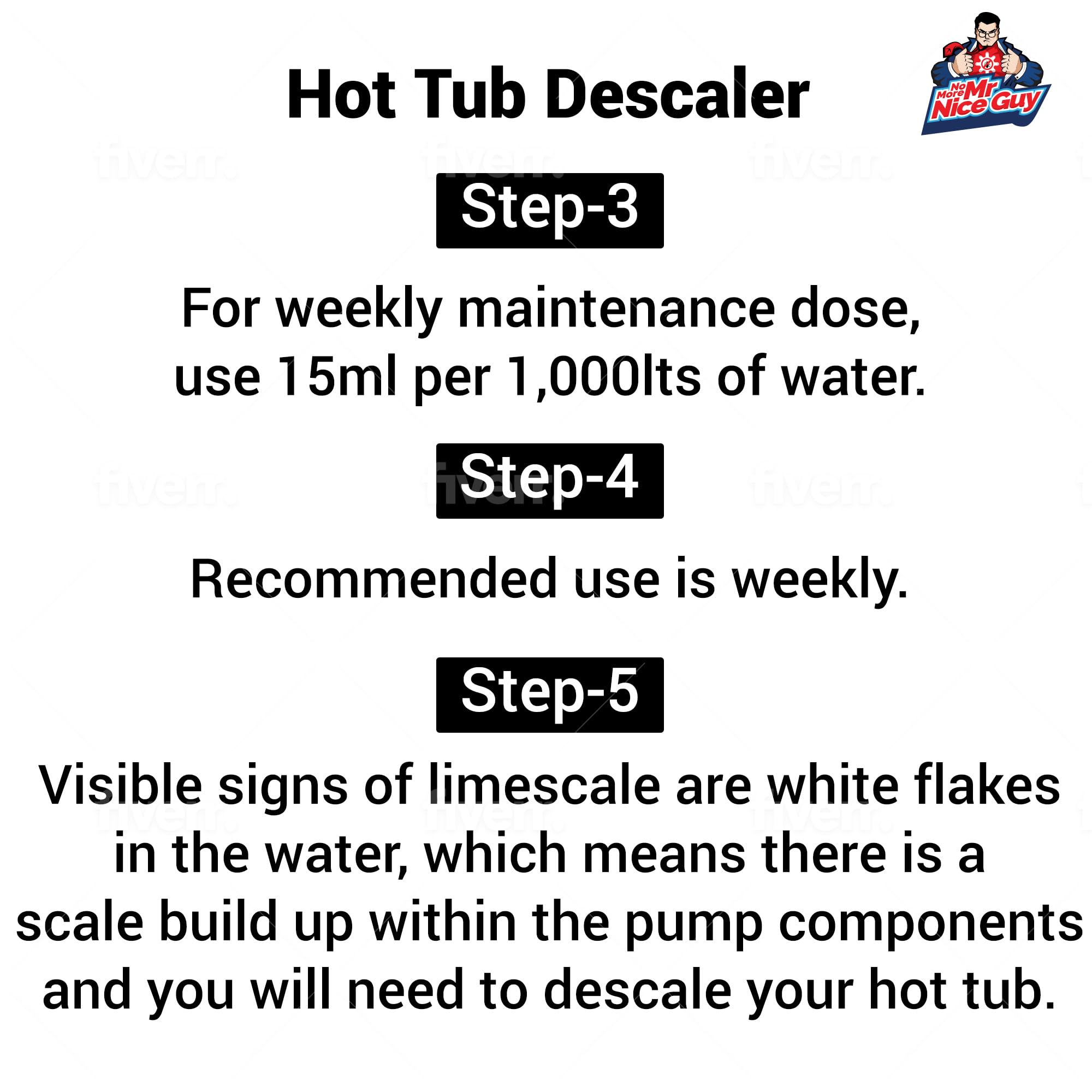 Hot Tub Descaler 1 Litre, Spa & Hot Tub Limescale Scale Inhibitor, Removes & Prevents Minerals Scale Deposits & Staining - Image 4