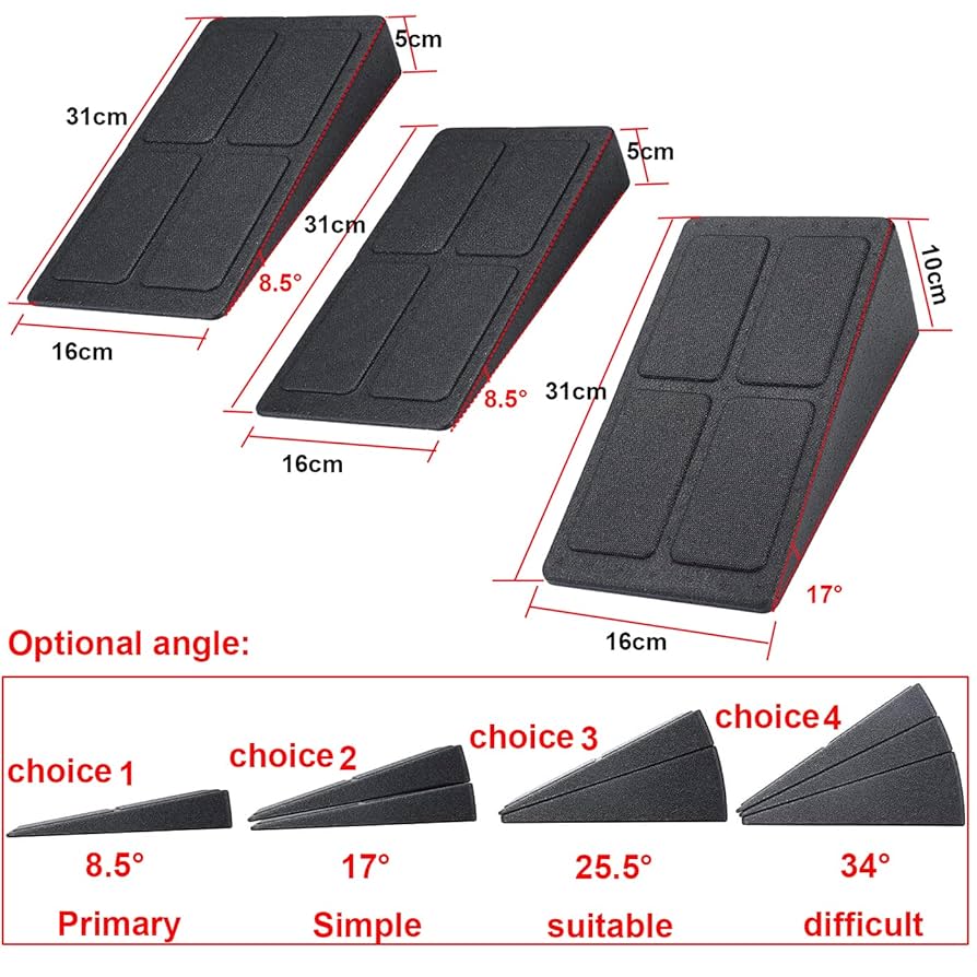 Strongtek Calf Raise Block Squatting Heel Wedge Block Pair Non | Seychelles