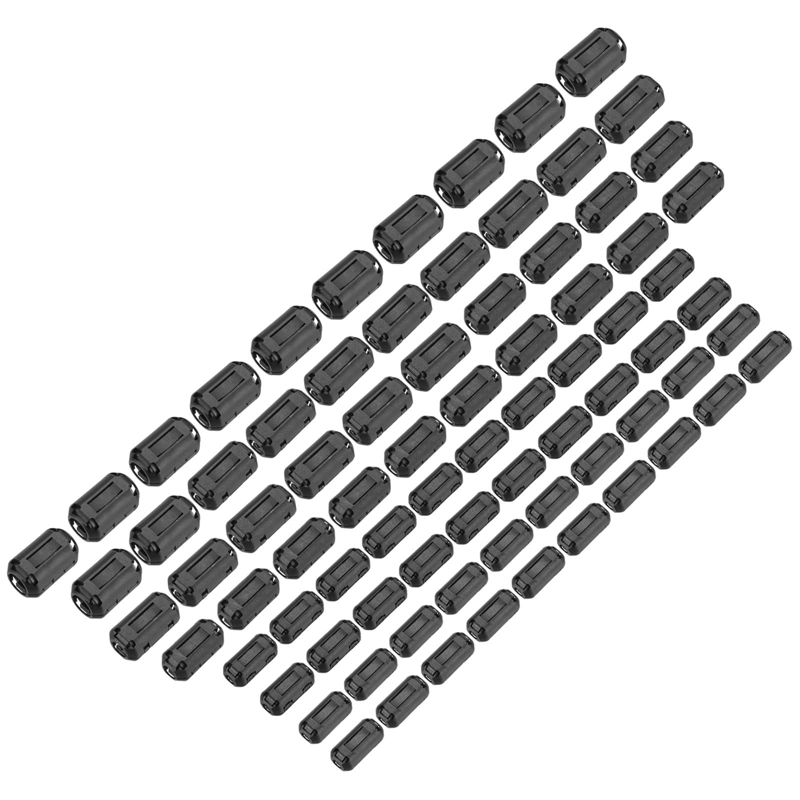 QUARKZMAN 80 pièces noyaux ferrite Diamètres 3,5mm/5mm/7mm/9mm/13mm Noir